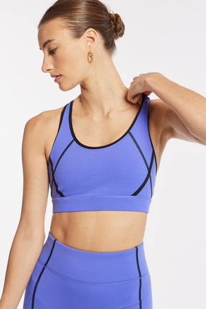 Zip front sports bra [Blue] – lappthebrand