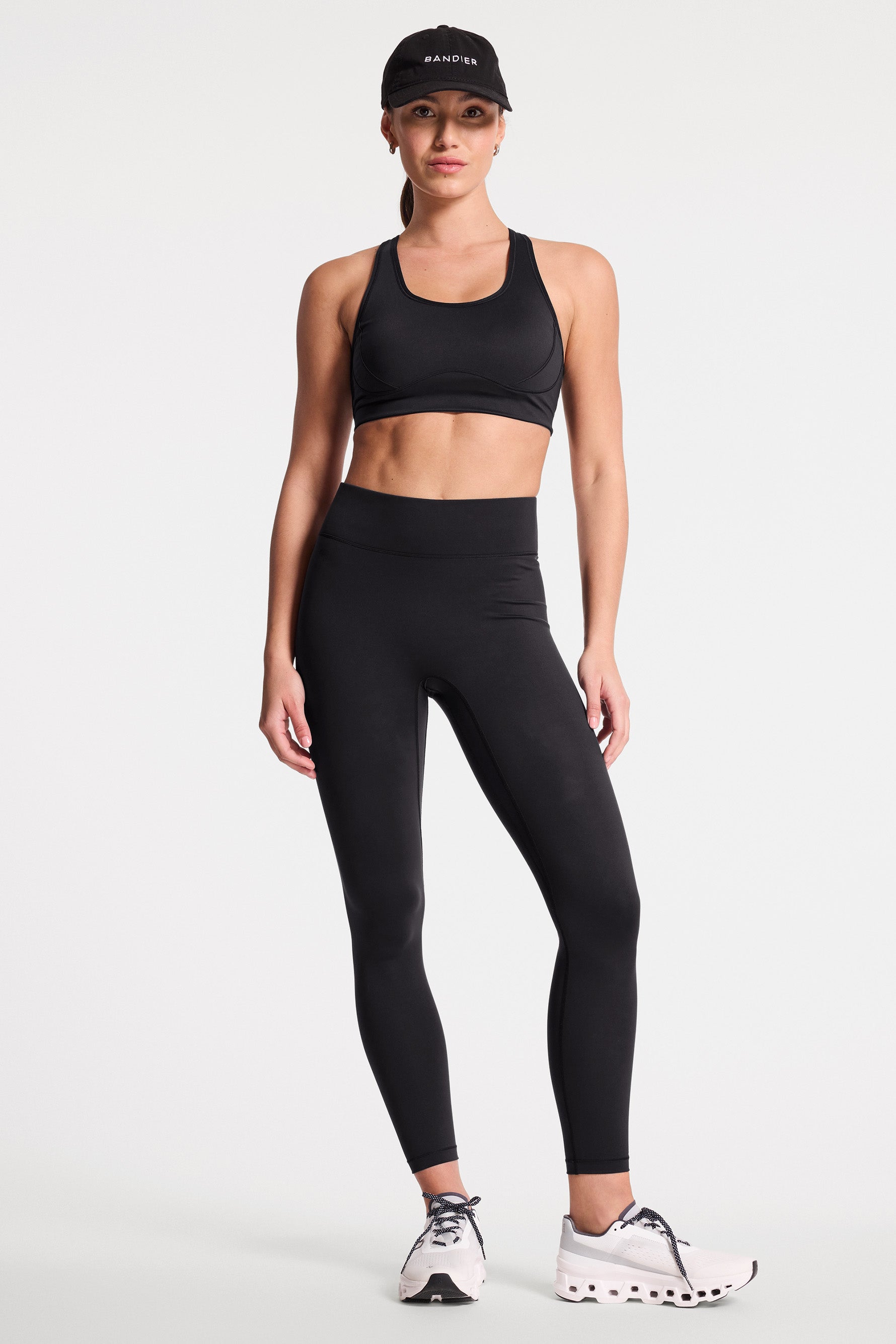 The outlet upside play color block set XS black tan nude sports bra legging bandier