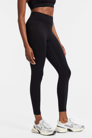 Black Gym Leggings - High Waisted Sculpting and Mesh Panel - size Small uk  8-10