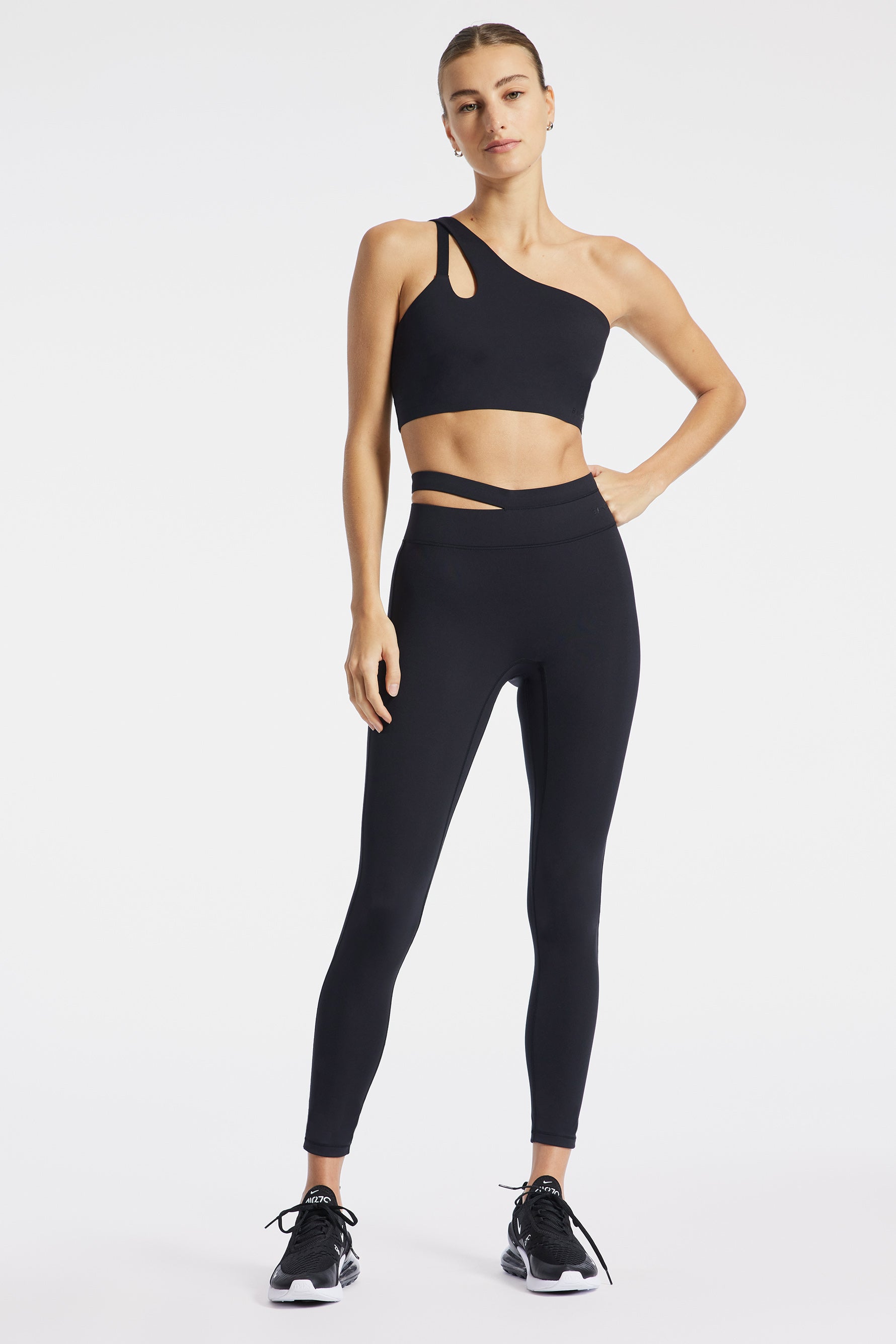 A.L.C. x Bandier High Waisted Legging With Front Zip in Black