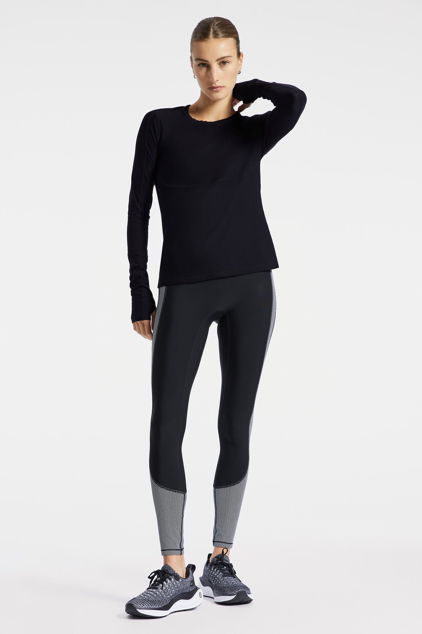 Pro Fleece Seam Long Sleeve Top - Black