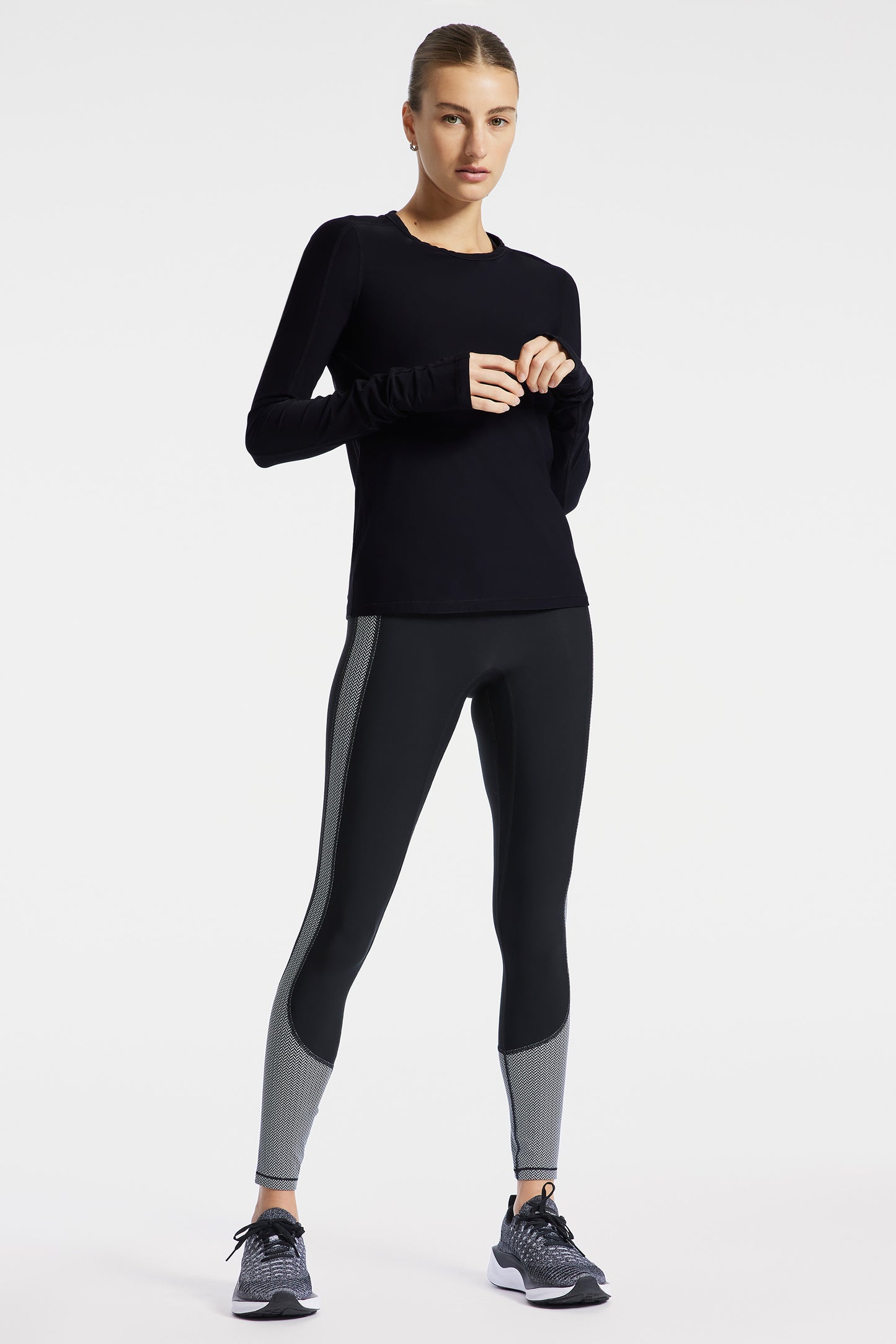 Pro Fleece Seam Long Sleeve Top - Black