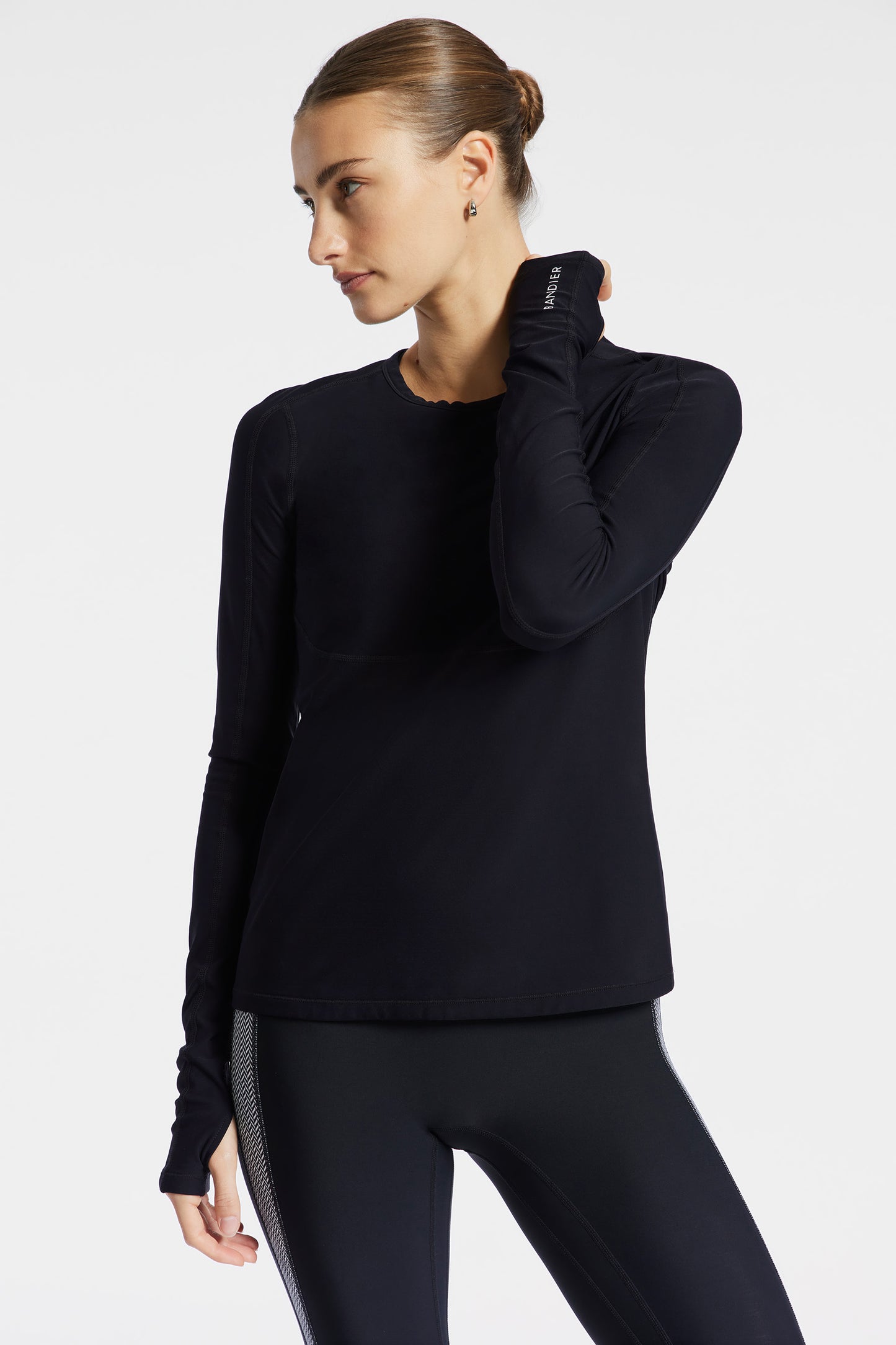 Pro Fleece Seam Long Sleeve Top - Black