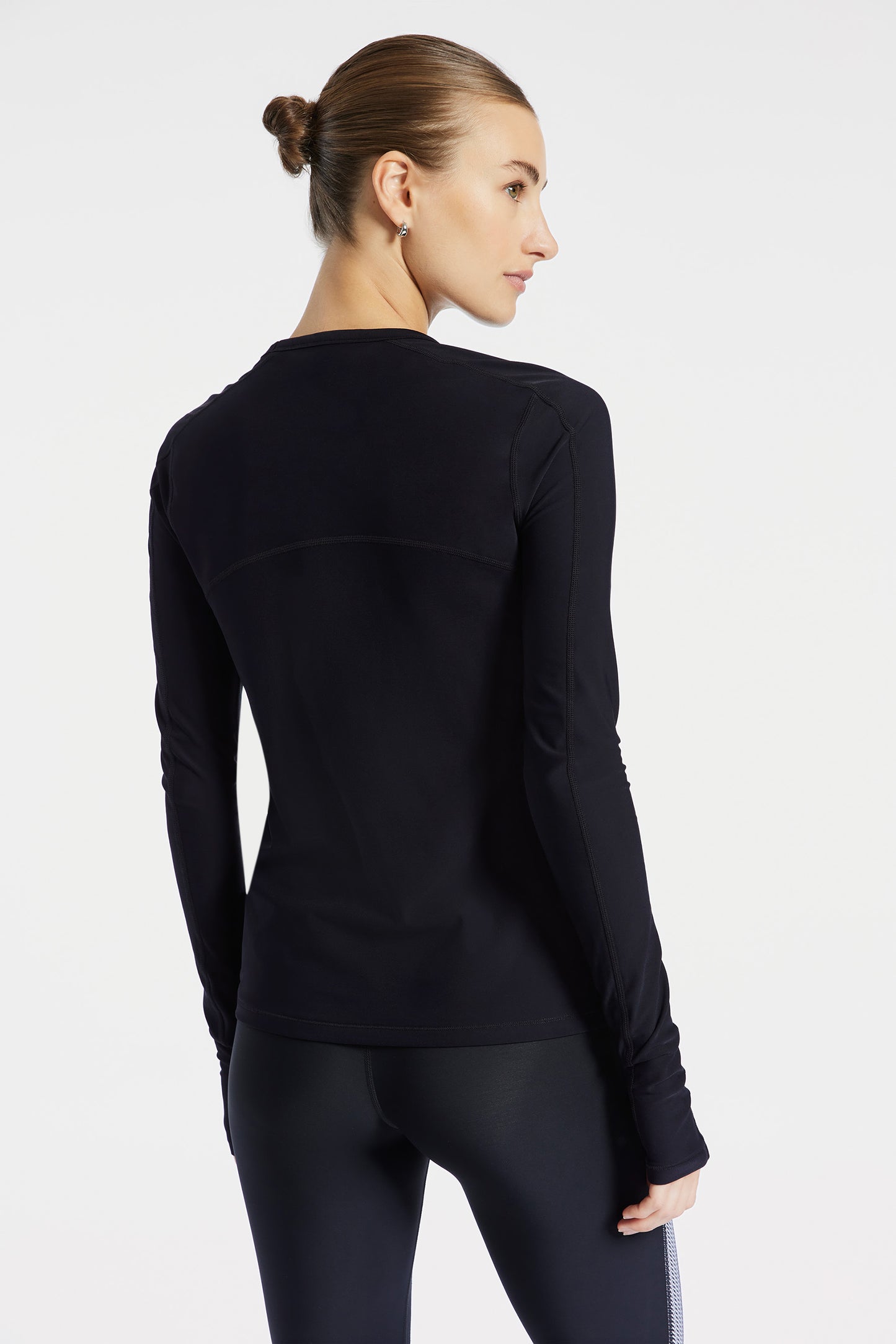 Pro Fleece Seam Long Sleeve Top - Black