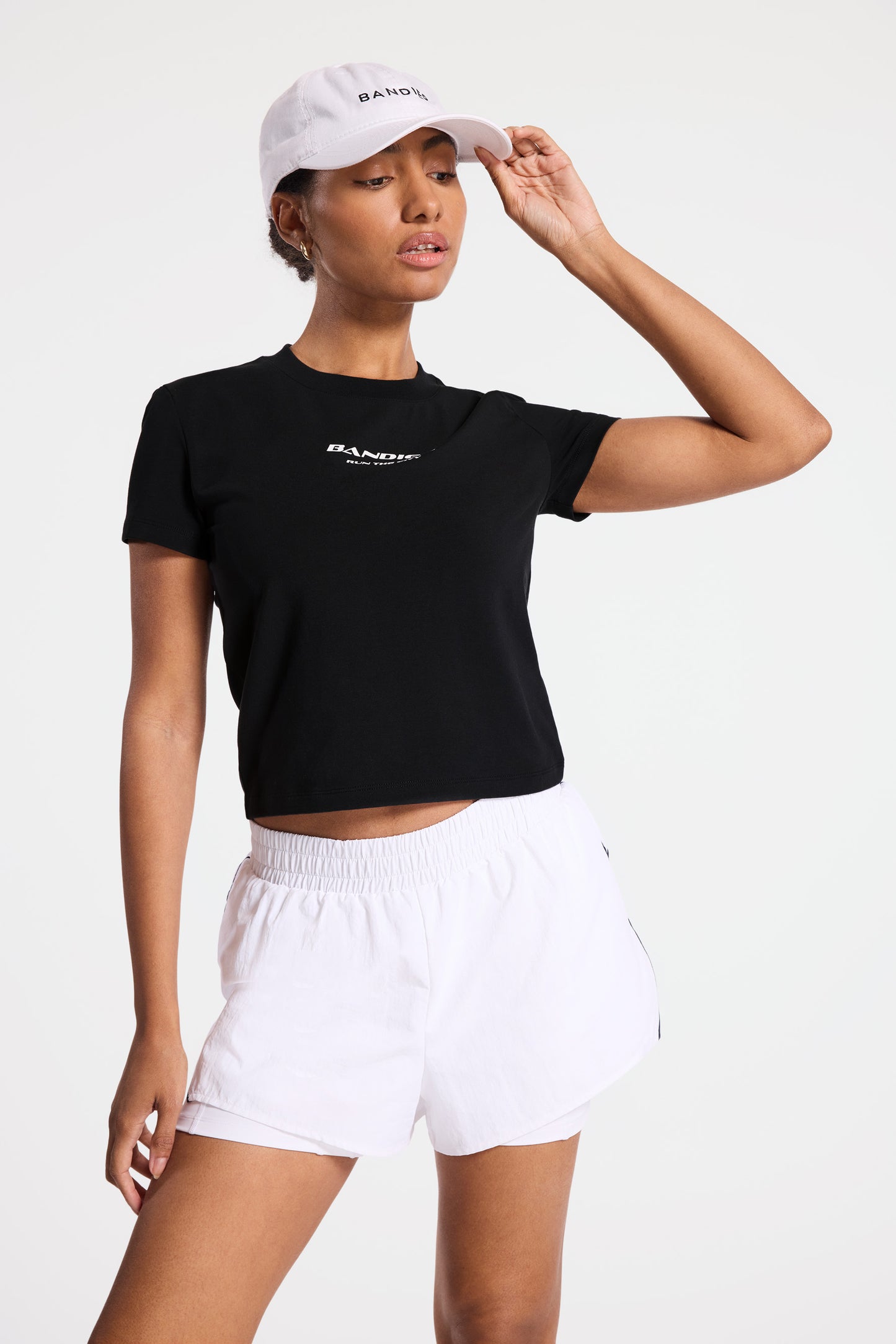 Run the City Baby Tee - Black/white