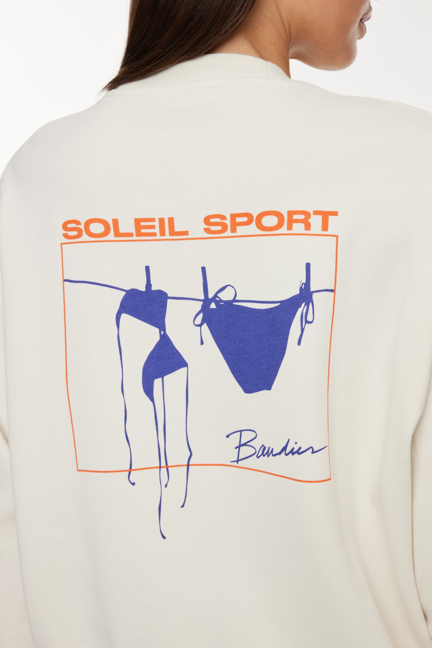 Classic Soleil Sport Crew Neck Sweatshirt - Gardenia