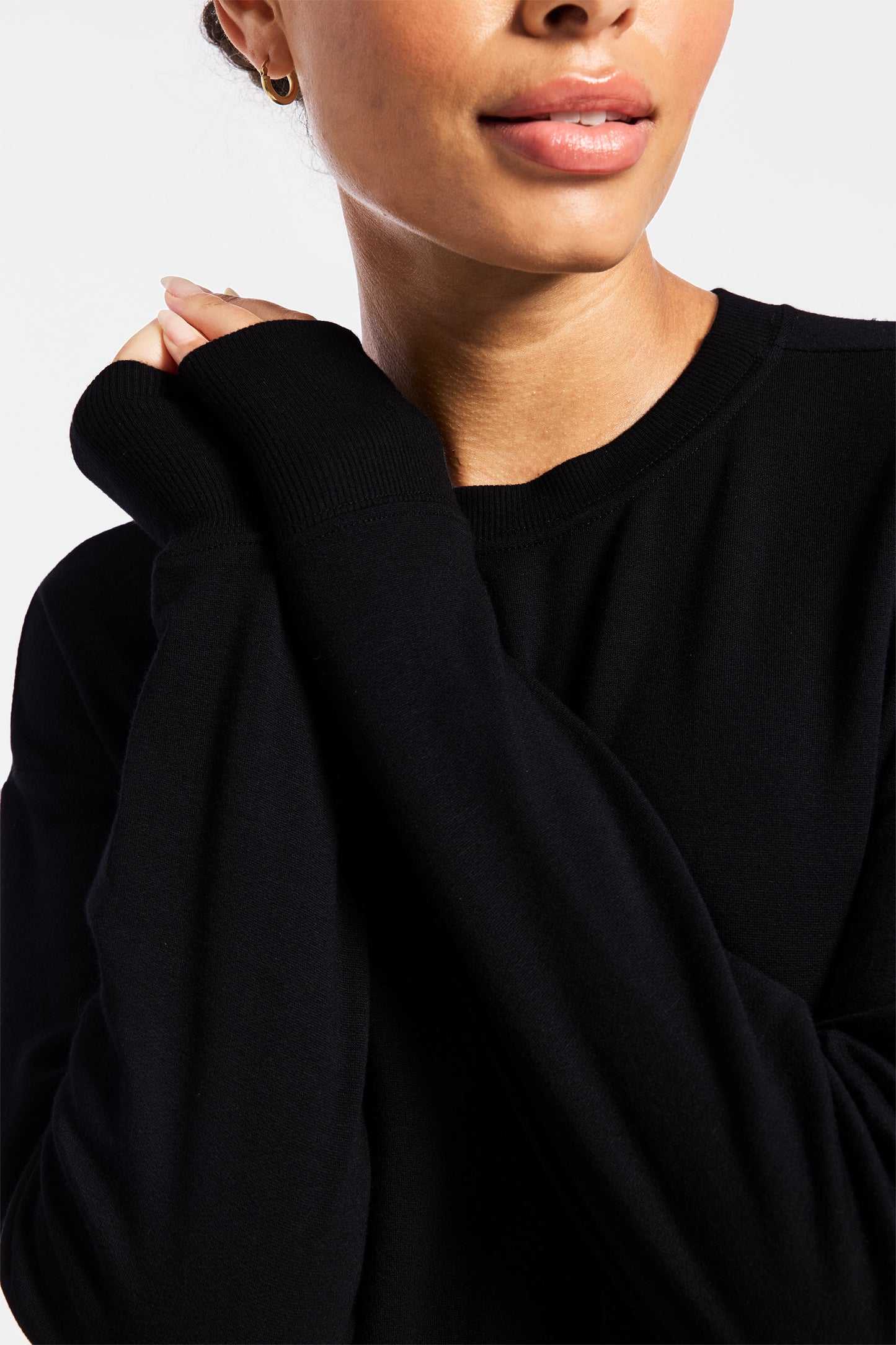 Sonja Fleece Sweatshirt - Black