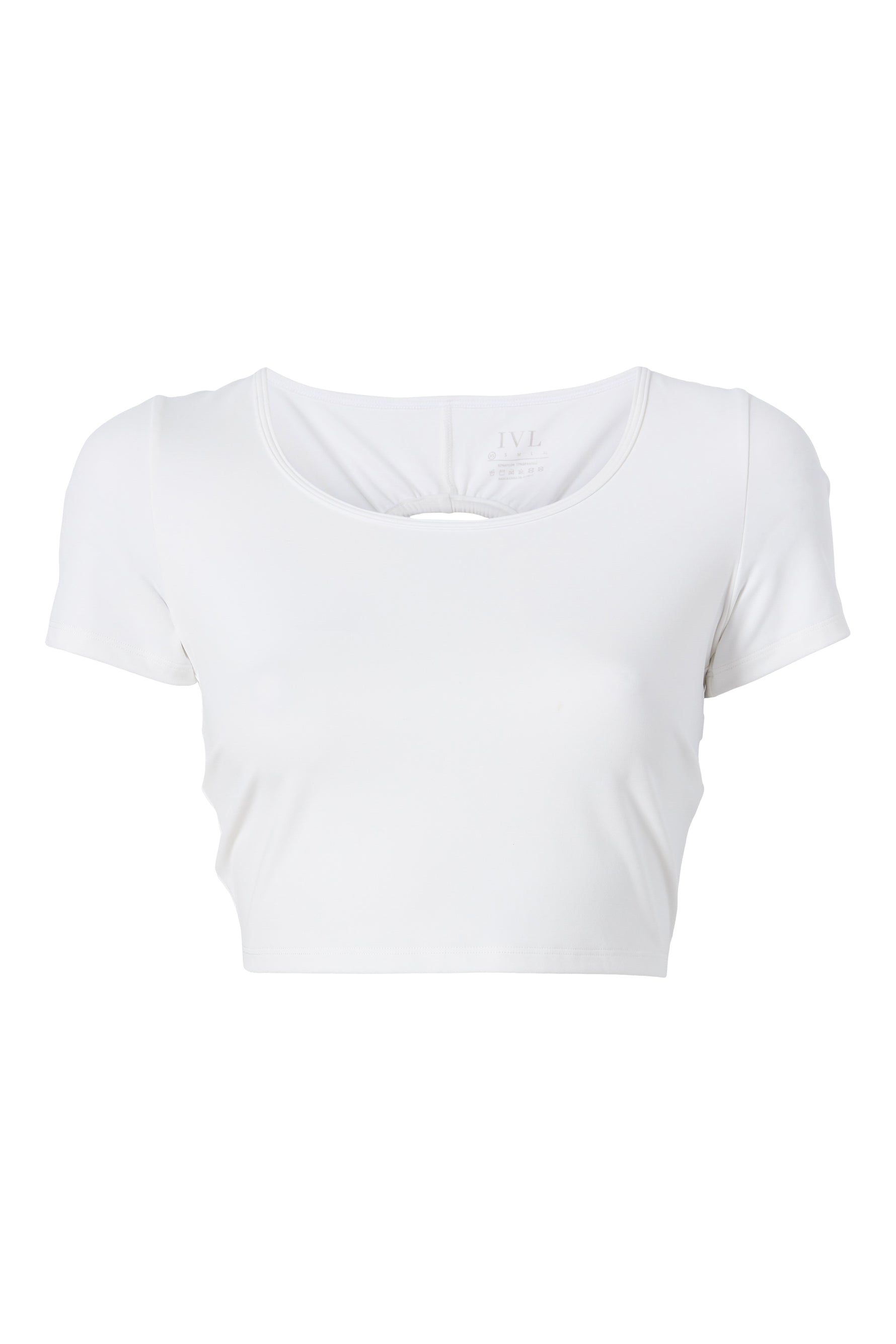 Ivl Collective Open Back Top T-Shirt in Brilliant White | Size Xs | Spandex/Nylon | Bandier