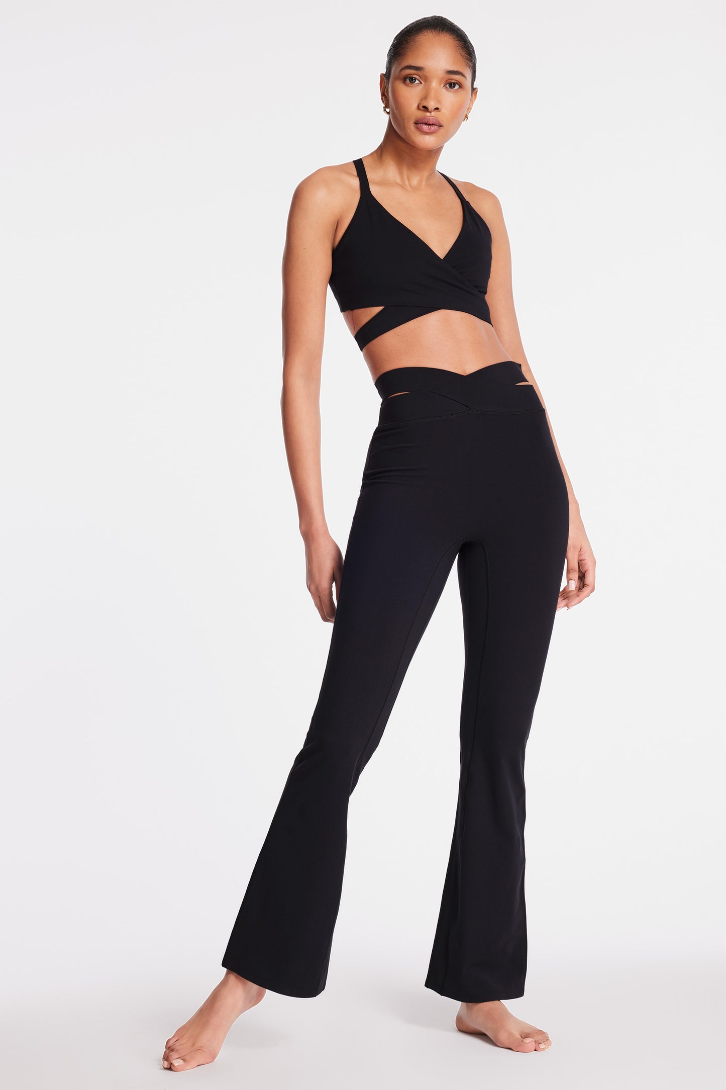 Luna Wrap Flare Legging - Black