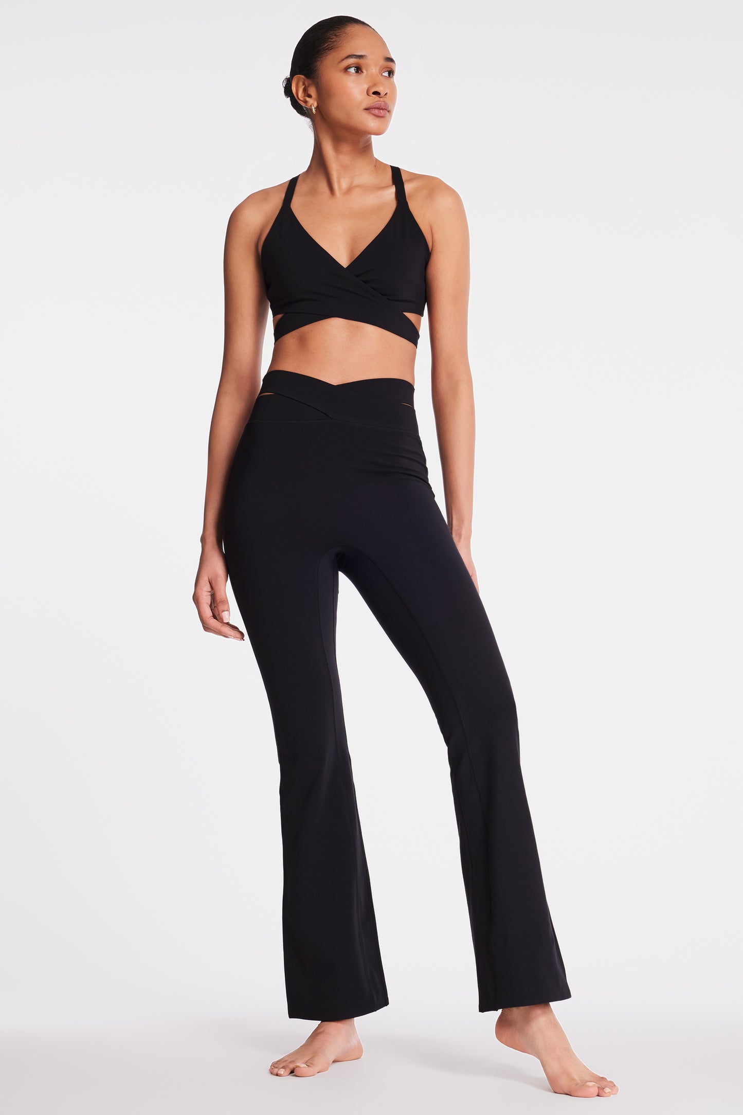 Luna Wrap Flare Legging - Black