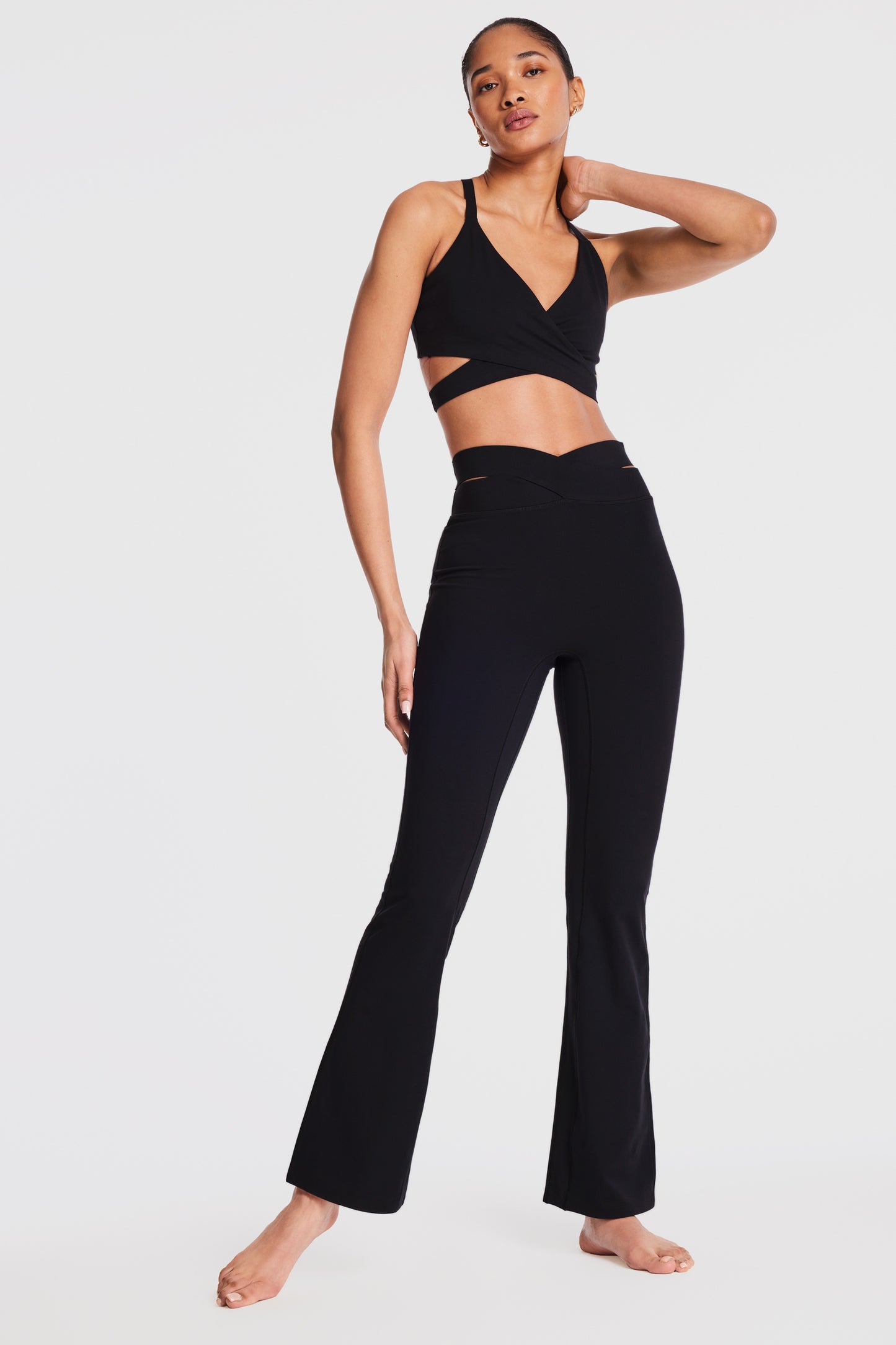 Luna Wrap Flare Legging - Black