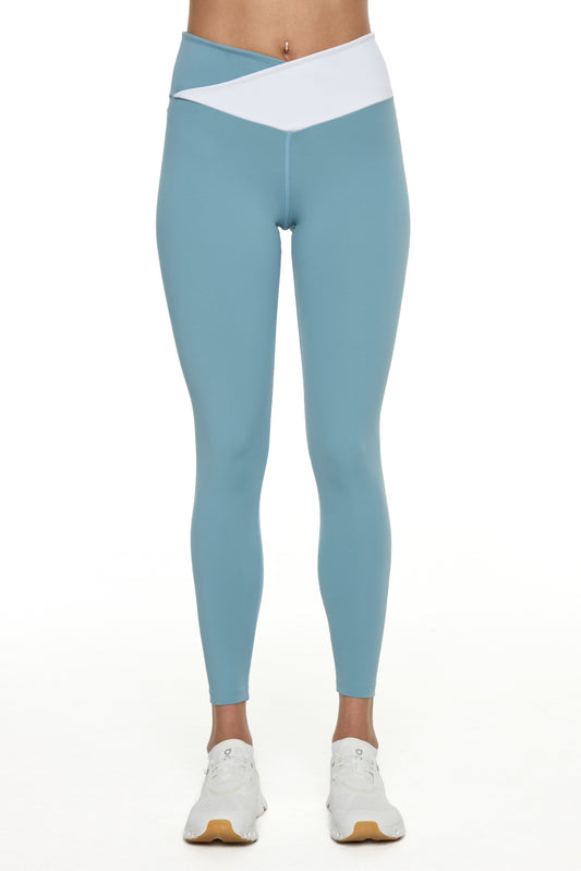 Swing Leggings - Sky Blue/White