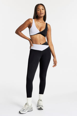 Nike Training Crossover Gym Crop Top and Leggings in Black