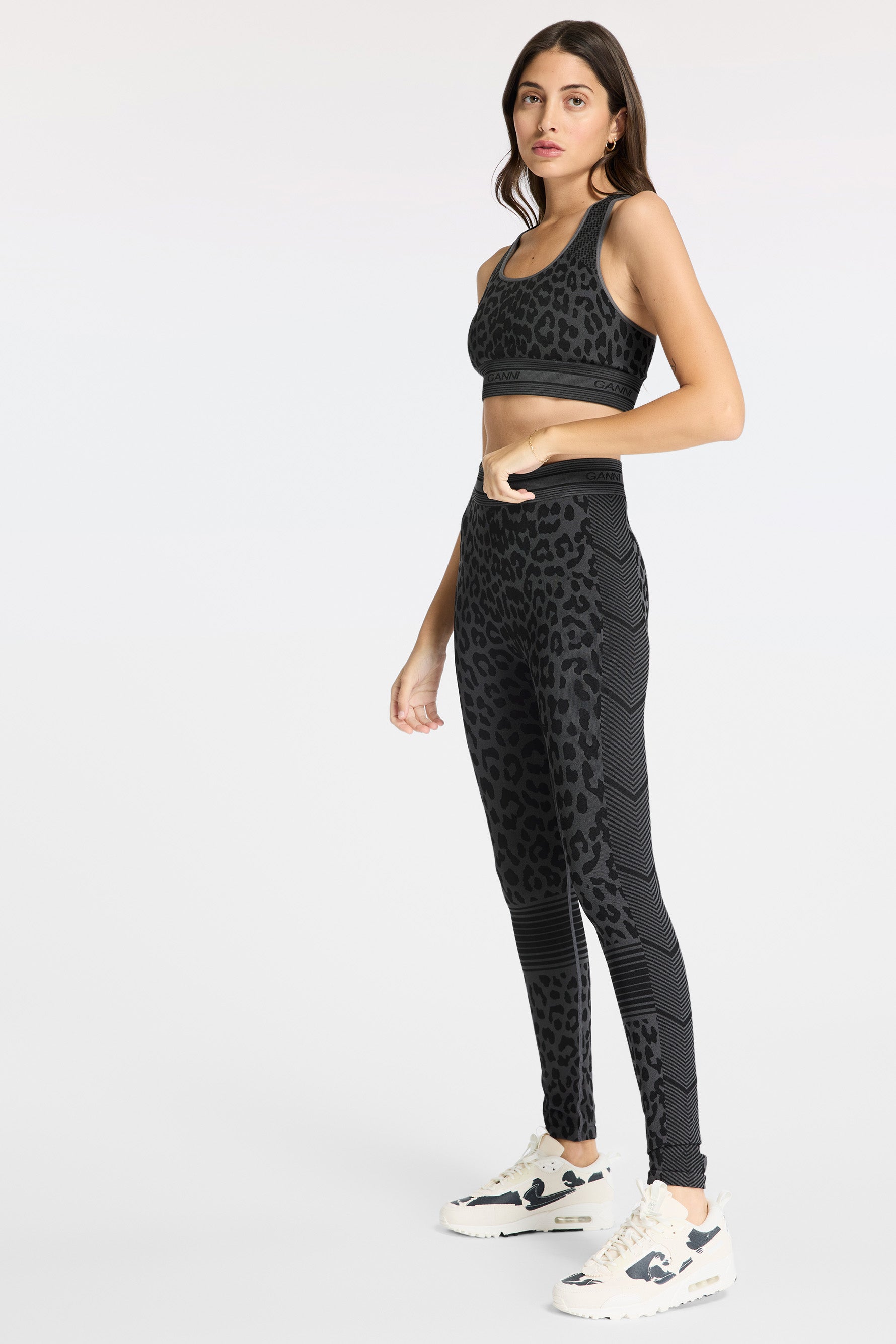 Ganni leopard clearance leggings