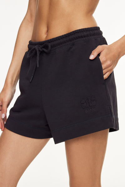 GANNI Knee-length selling high waist, button fly dark wash shorts organic cotton Size 25