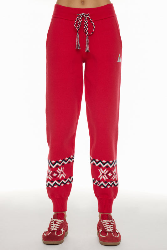 Keystone Jojo Knit Jogger - Red