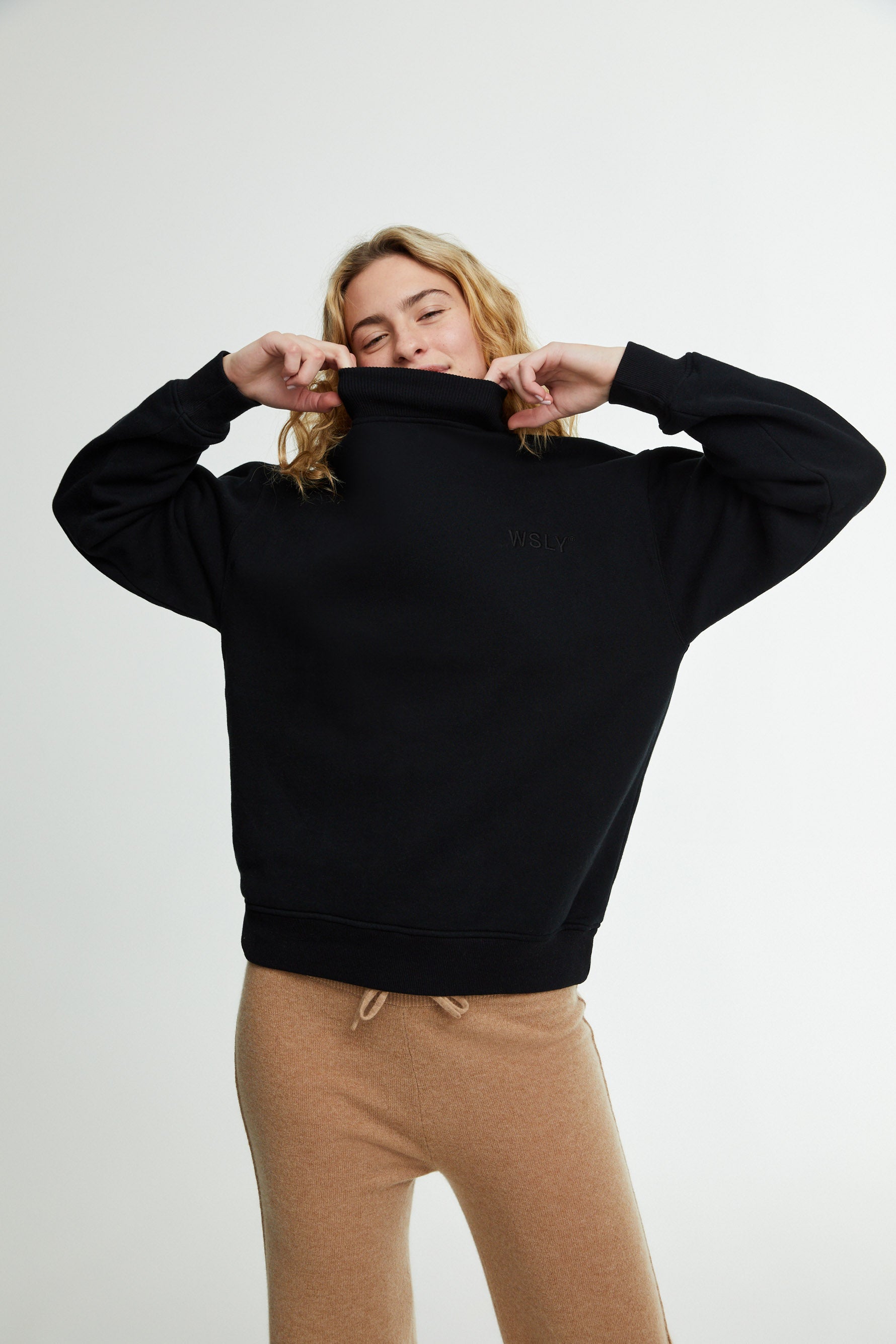 Eco Fleece Oversized Mock Neck Sweatshirt