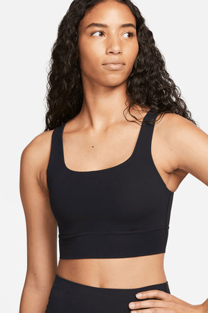 NIKE Nike Dri-FIT Indy Shine Women's High Neck Bra, Black Women's Athletic  Tops