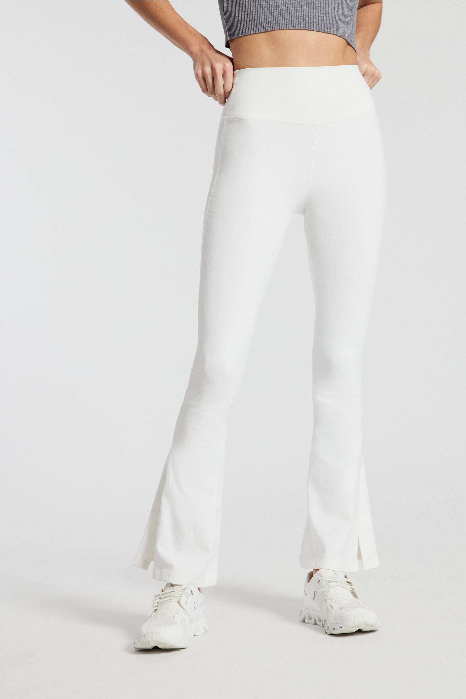 Splits59 Raquel Supplex High-waisted Flare Pant in White